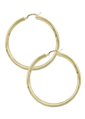 10K Womens Gold Hoop Earrings | Customizable Size