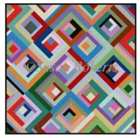 1647 Log Cabin Askew Quilt