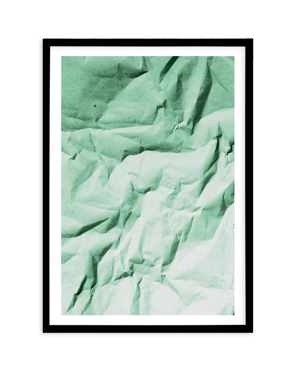 Abstract Green Shadows Art Print