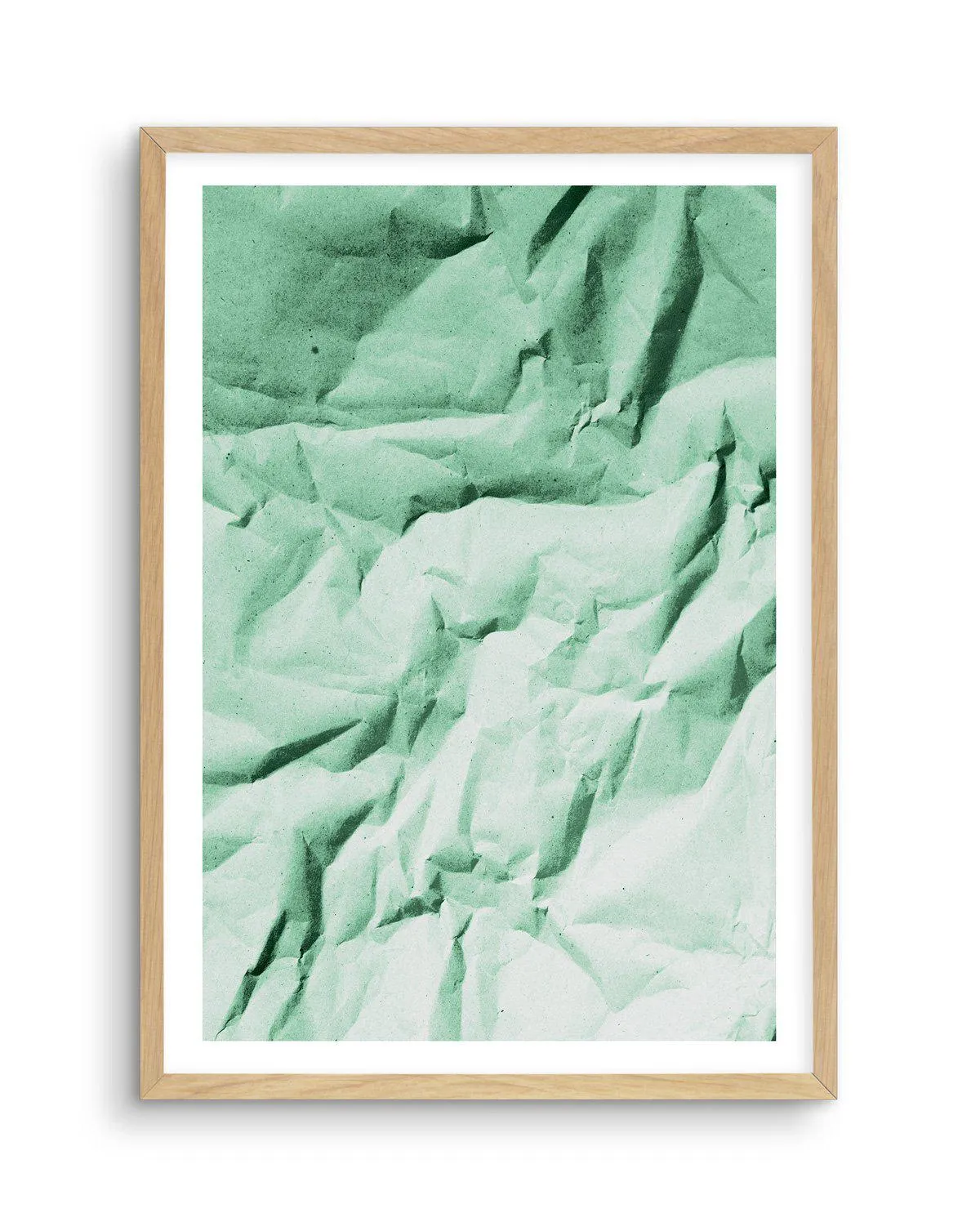 Abstract Green Shadows Art Print