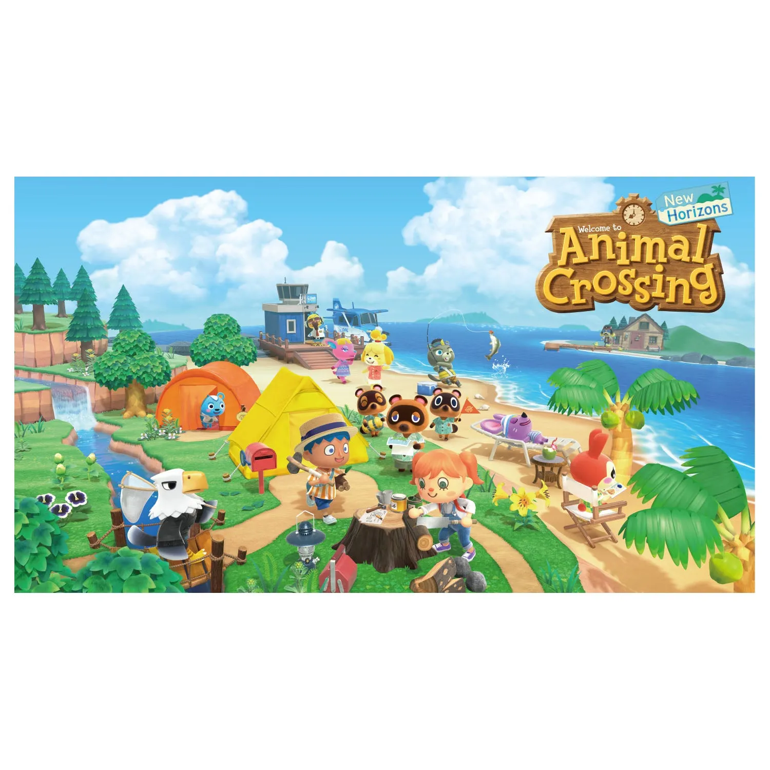 Animal Crossing:  New Horizons Mural        - Officially Licensed Nintendo Removable     Adhesive Decal