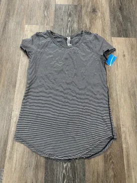 Athletic Top Short Sleeve By Lululemon In Striped Pattern, Size: 0