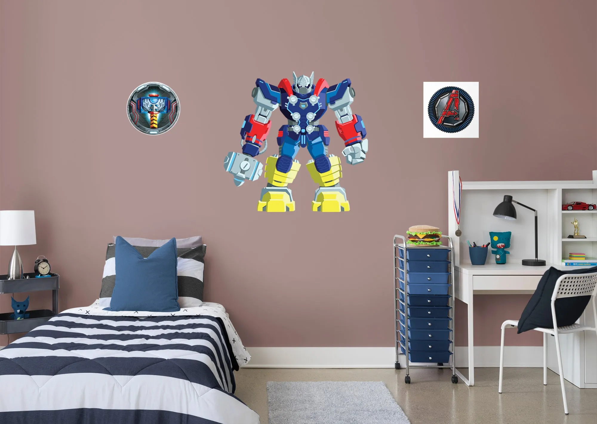 Avengers: Mech Strike: Thor RealBig        - Officially Licensed Marvel Removable Wall   Adhesive Decal