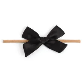 Baby Bow - Black Satin