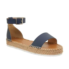 Ballad Espadrille in Navy Leather