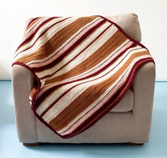 Basically Striped Afghan (Crochet)