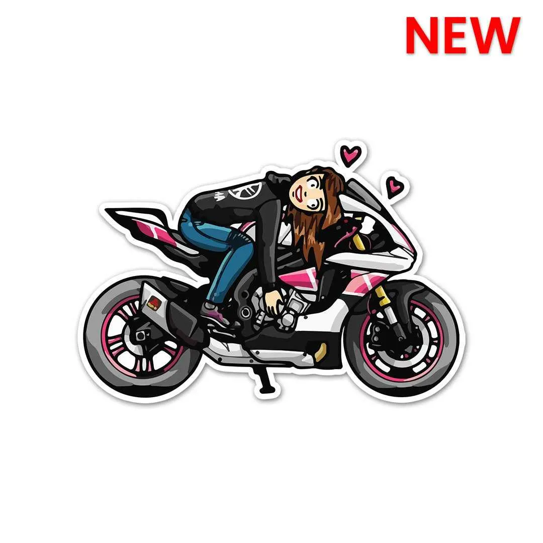 Biker Girl Sticker