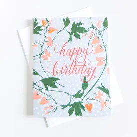 Birthday Bleeding Hearts Card