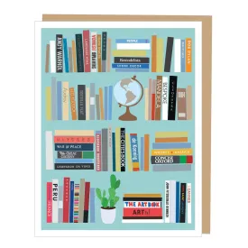 Bookshelf Blank Note Card