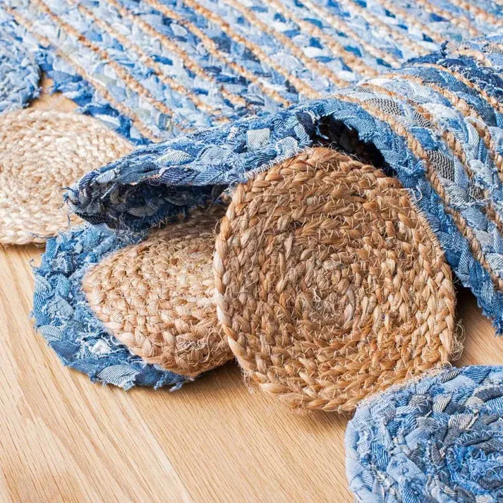 CIVILIAN  -BRAIDED JUTE & DENIM RUG