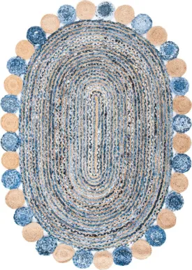 CIVILIAN  -BRAIDED JUTE & DENIM RUG