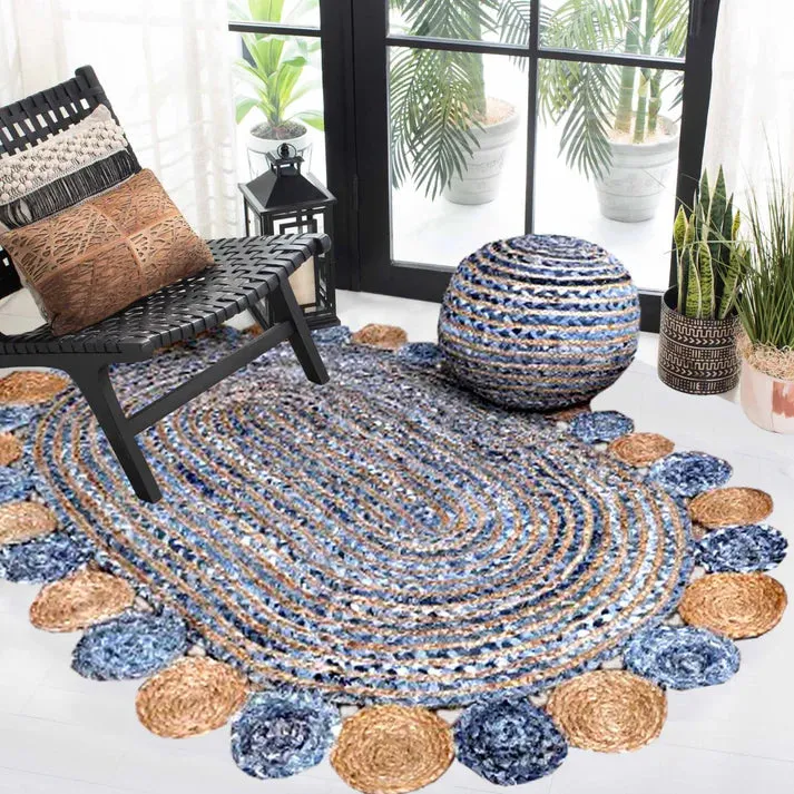 CIVILIAN  -BRAIDED JUTE & DENIM RUG