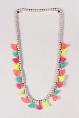 Colorful Beaded Elastic Necklace