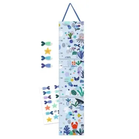 Colorful Djeco Aquatic Life Growth Chart for Kids