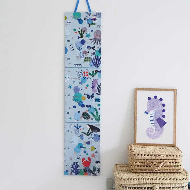 Colorful Djeco Aquatic Life Growth Chart for Kids