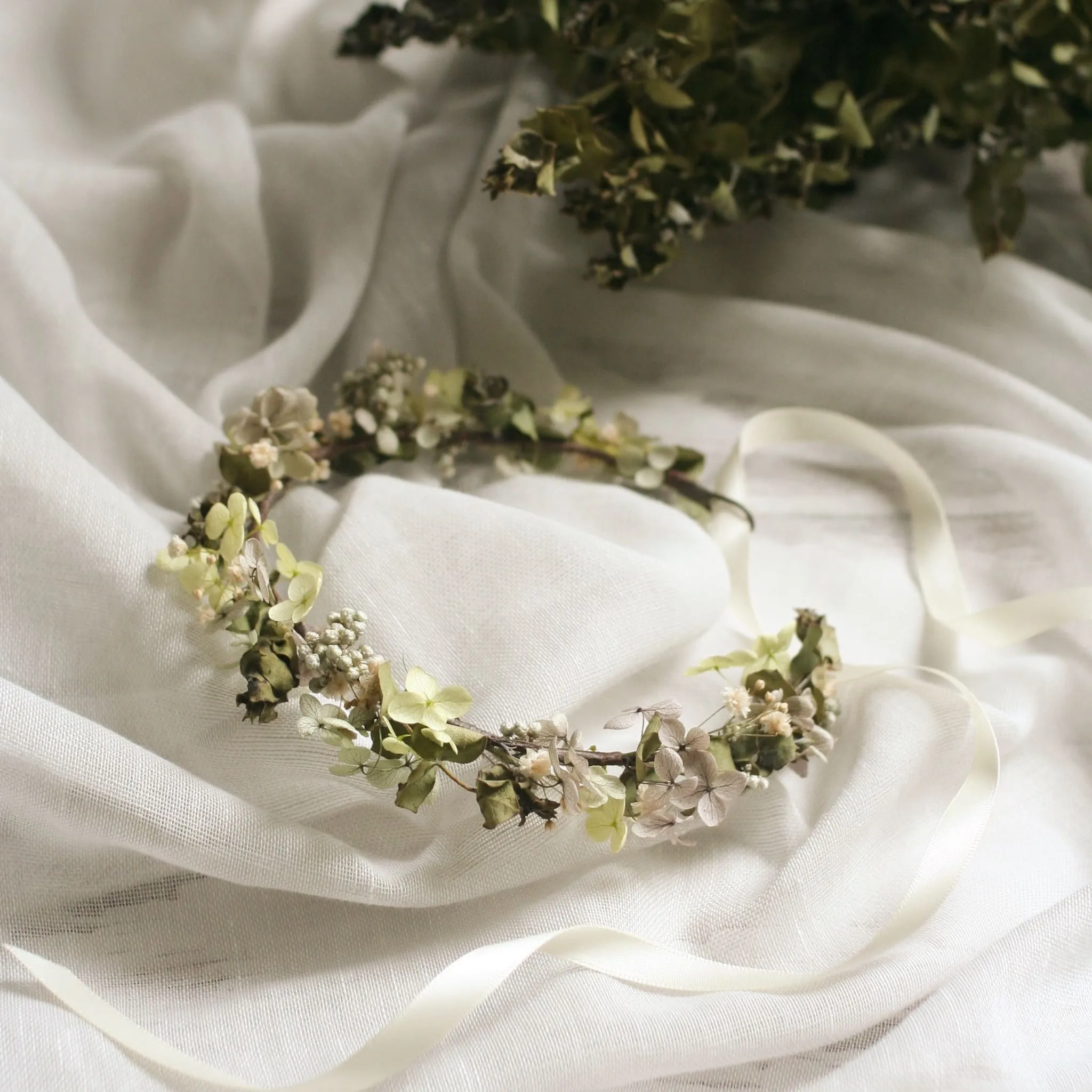 Everlasting Greenery Flower Crown GREEN FAIRY