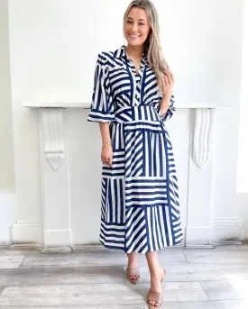 Geometric Shirt Dress