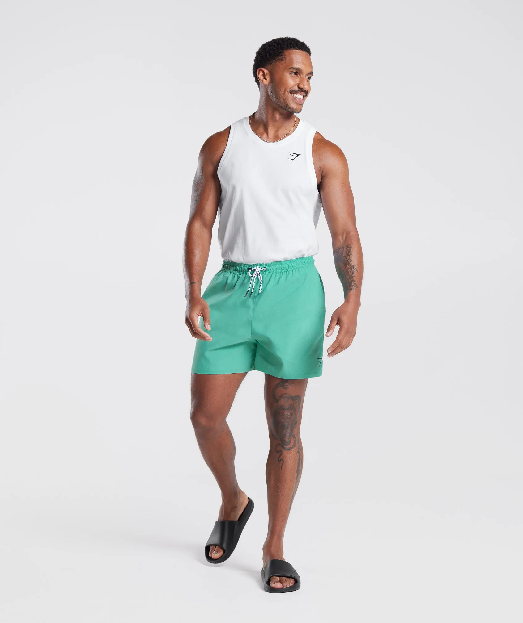 Gymshark 5" Swim Shorts - Oxidized Green