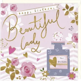 Happy Birthday Beautiful Lady Greetings Card