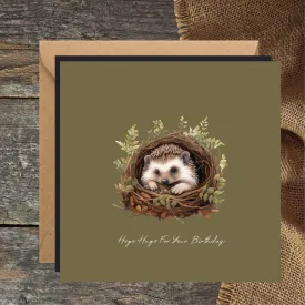 Hedge-Hugs For Your Birthday Card