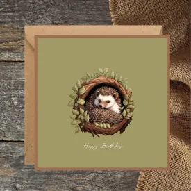 Hedgehog Birthday Card