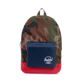 Herschel Packable Daypack - Woodland Camo/Navy/Red