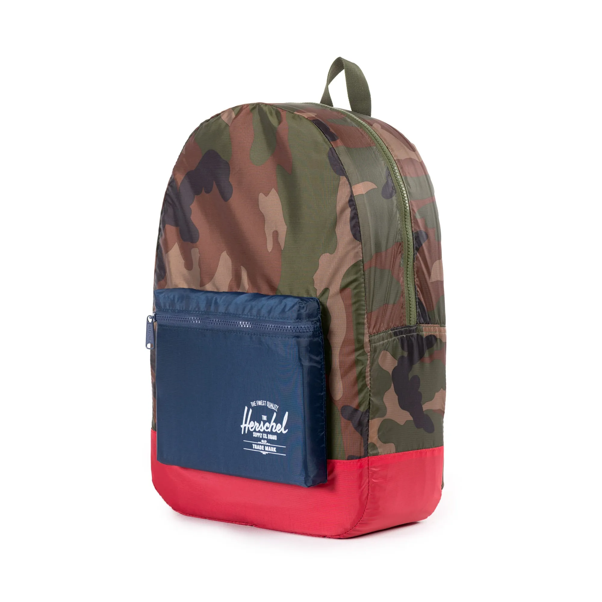 Herschel Packable Daypack - Woodland Camo/Navy/Red