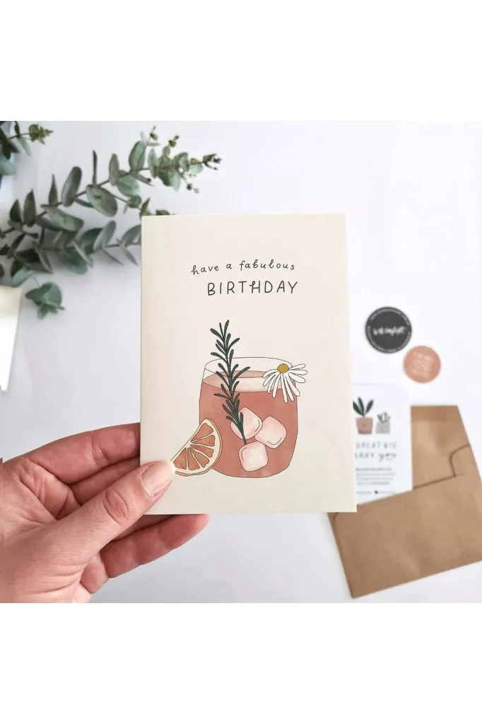 In The Daylight - Birthday Cocktail - Greeting Card