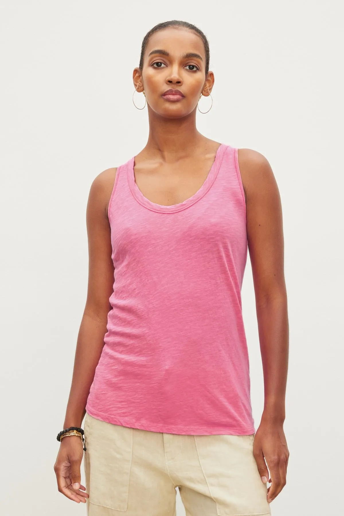 JOY ORIGINAL SLUB SCOOP NECK TANK