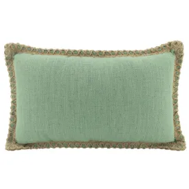 Jute/Linen Rectangle Cushion - Mist