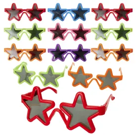 Kicko 12 Pack Star Shaped Sunglasses with Tinted Lenses - Kiddie Style Unisex Fancy