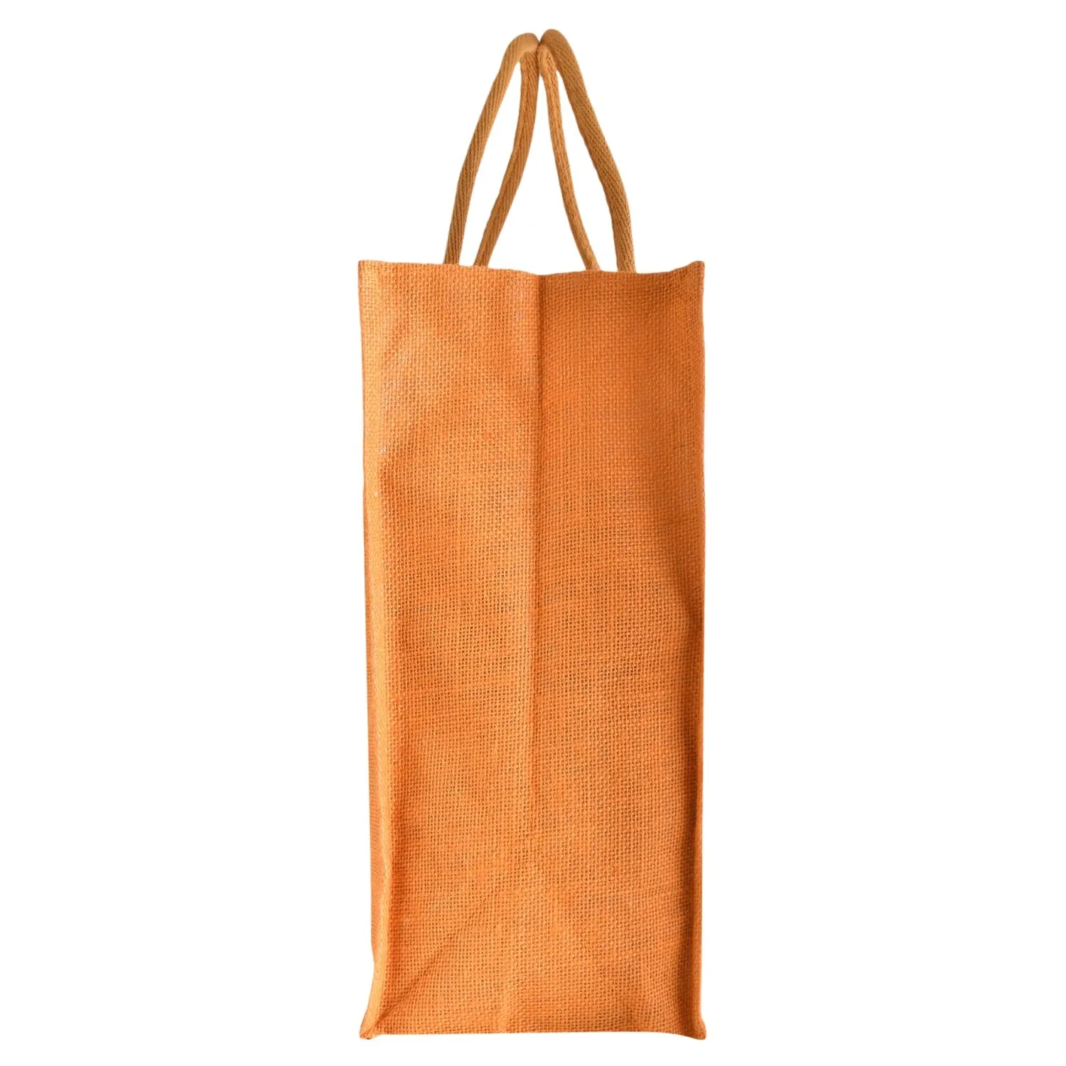 Kuber Industries Shopping Bag | Jute Carry Bag | Zipper Grocery Bag with Handle | Reusable Shopping Bag | Vegetable Storage Bag | Love Birds Grocery Bag | Large | Orange