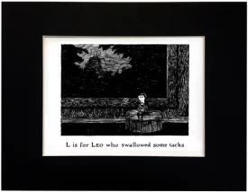 L is for Leo who swallowed some tacks Print