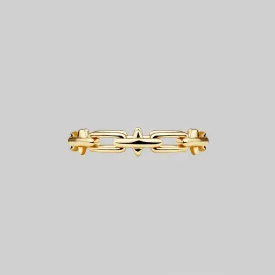 LUCIA. Spiked Chain Ring - Gold