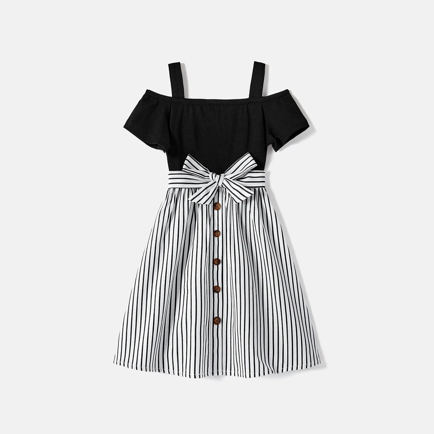 Matching Family Cotton Black Striped Outfits