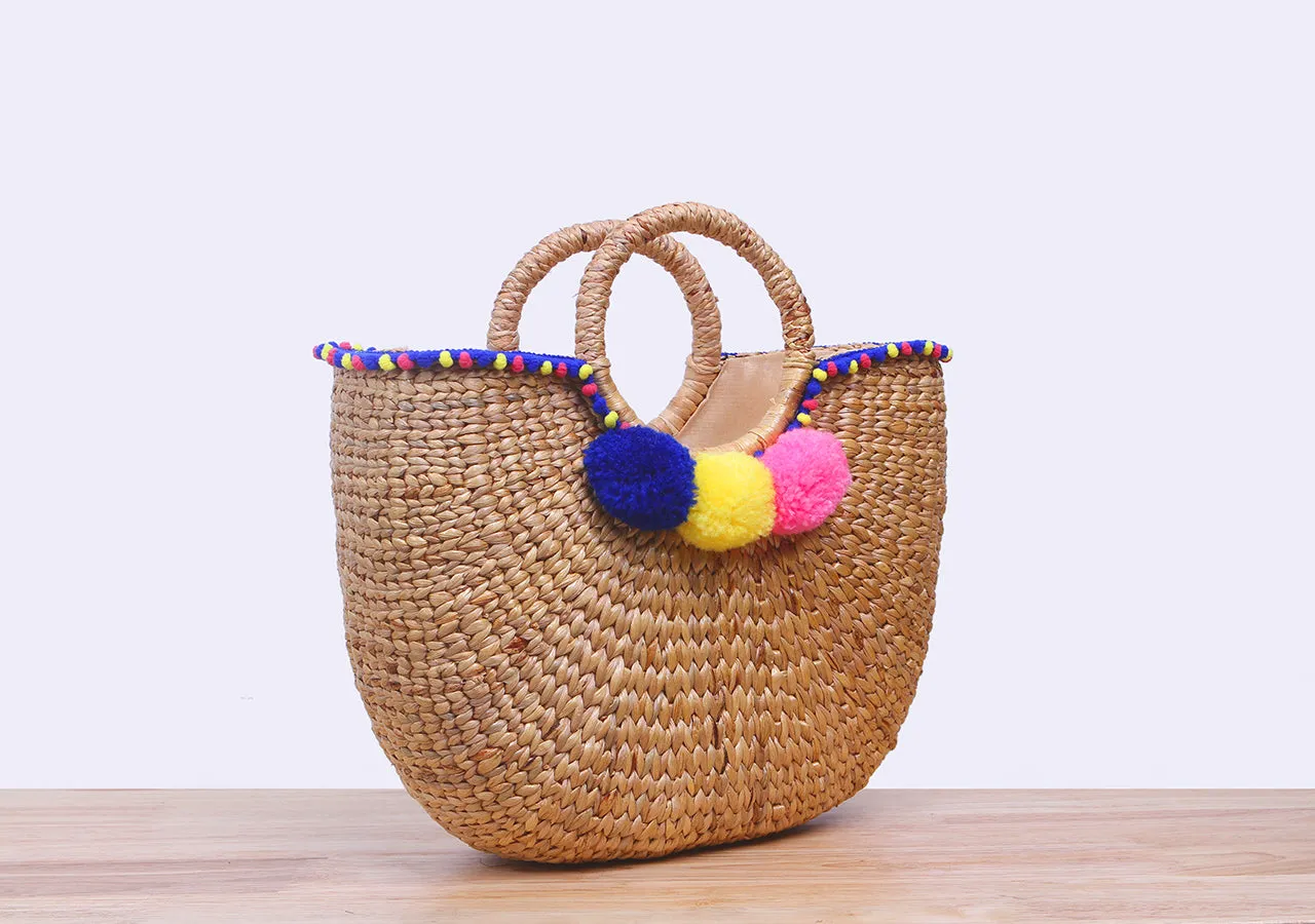 MoCraft - Straw beach handbag (small)