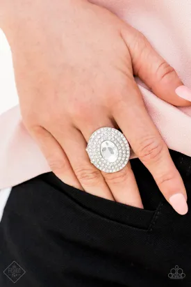 Paparazzi Accessories  - Metro Millionaire Fashion Fix White Ring August 2019