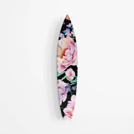 Pink Peony Flowers and Berries Acrylic Surfboard Wall Art