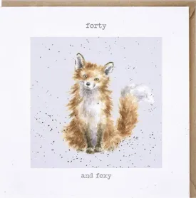 "Forty and Foxy" Birthday Greeting Card from Wrendale