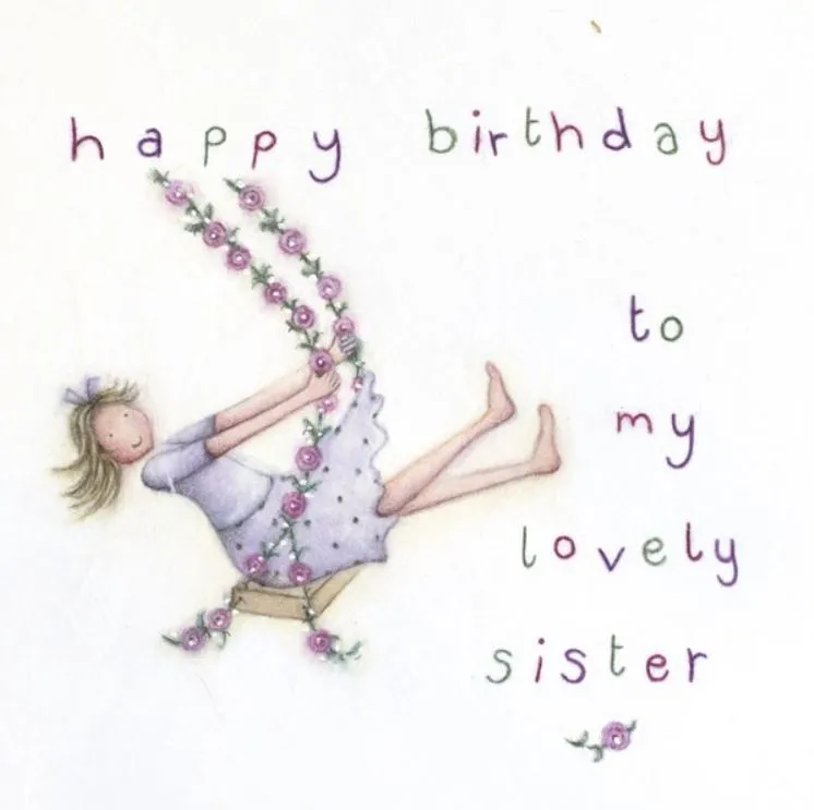 "Happy Birthday to my Lovely Sister" Birthday Greeting Card from Berni Parker