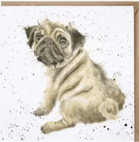 "Pug Love" Greeting Card from Wrendale