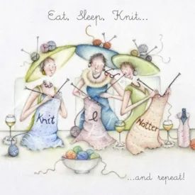 "The Knitting Club" Greeting Card from Berni Parker