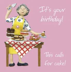 "This Calls for Cake..." Birthday Greeting Card from Holy Mackerel