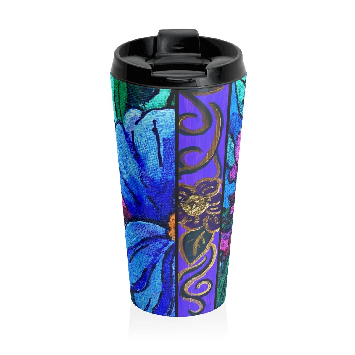 Travel Mug in Stainless Steel "Purple Riot"