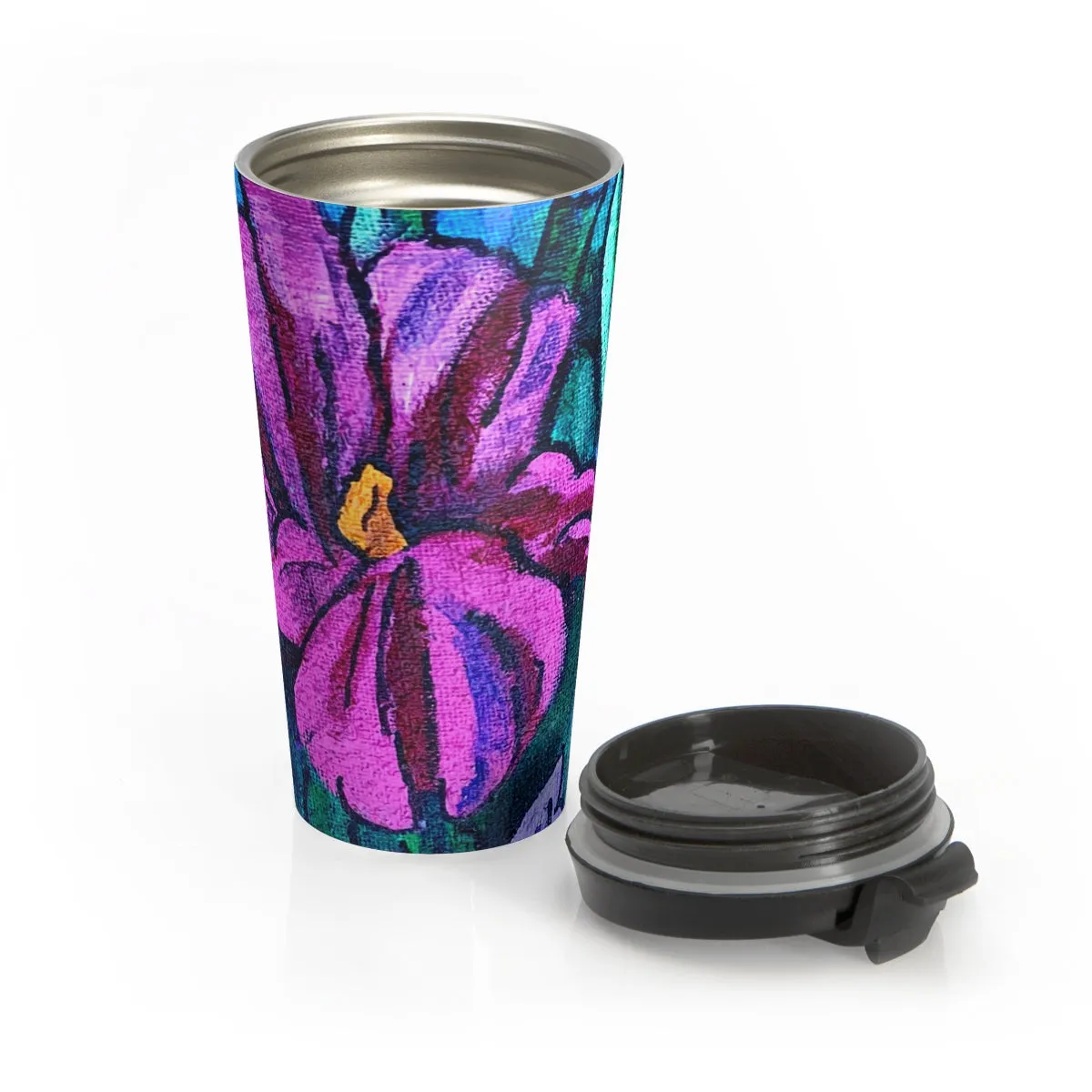 Travel Mug in Stainless Steel "Purple Riot"