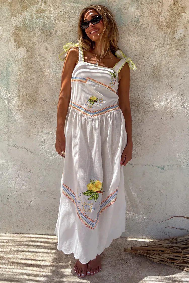 White Corfu Midi Dress